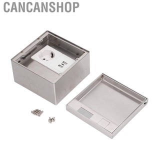 Cancanshop Conference Table Connection Box EU Plug AC250V Countertop High Temperature Resistant PC and Stainless Steel for