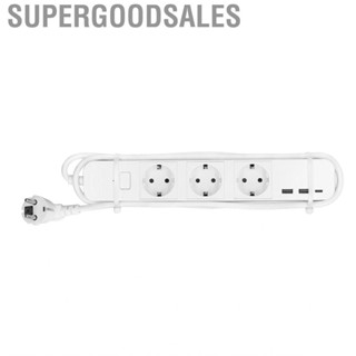 Supergoodsales Smart Power Strip 3 Outlets 2 USB Ports 1 Type C Main Switch Hub