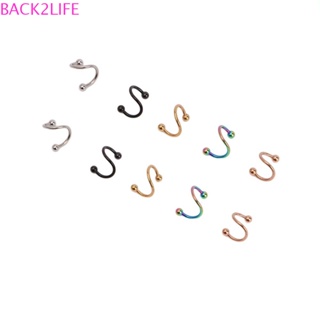 Back2life เครื่องประดับ จิวเจาะร่างกาย แบบเกลียว รูปริมฝีปาก สะโพก ป๊อป เท่ สําหรับผู้หญิง