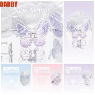 Darby คลิปหนีบกระดาษ อะคริลิค รูปผีเสื้อ 4 สี