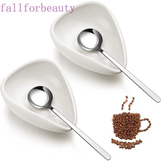 Fallforbeauty ช้อนกาแฟเซรามิค สเตนเลส สําหรับตักกาแฟ