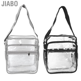 Jiabo PVC Transparent Shoulder Bag  Multipurpose Lightweight Fashion Sturdy Zipper  Clear for Concert Work Beach