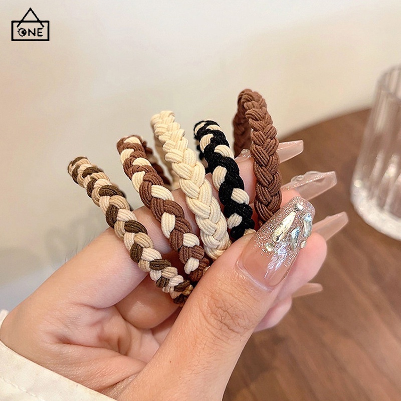 COD❤️พร้อมส่ง-ยางรัดผมสีกาแฟใหญ่ความยืดหยุ่นสูงน่ารักเกาหลีเรียบง่ายเครื่องประดับผมนักเรียนสำหรับผู้หญิง-a.one – โปรปัง