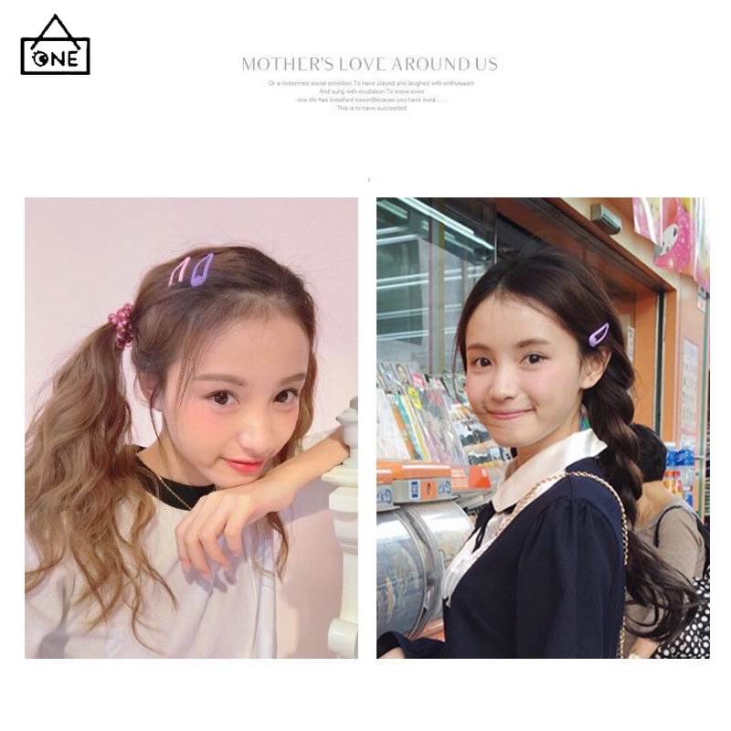 COD❤️กิ๊บติดผมรูปหยดน้ําสีแคนดี้เกาหลีแฟชั่นเรียบง่ายหน้าม้าคลิปด้านข้างหวานเครื่องประดับผมเด็กผู้หญิง5ชิ้นขายส่ง-a.one
