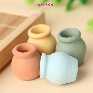 Aroma แจกันดอกไม้จําลอง ขนาดเล็ก สําหรับตกแต่งบ้านตุ๊กตา 1:12