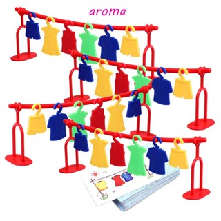 Aroma ของเล่นเสื้อผ้า เกมกระดาน ฝึกตรรกะ เพื่อการเรียนรู้ สําหรับเด็ก