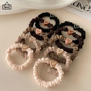 COD❤️1บาทยางรัดผมลายหัวใจความยืดหยุ่นสูงสไตล์เกาหลีแฟชั่นนักเรียนเครื่องประดับผมสำหรับผู้หญิงของขวัญขายส่ง-a.one