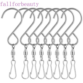 Fallforbeauty ตะขอสเตนเลส รูปตัว S หมุนได้ 360 องศา สําหรับให้อาหารนก 10 ชิ้น