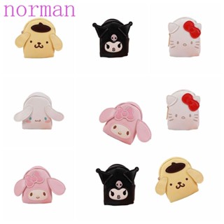 Norman กระเป๋าใส่เหรียญ หนังคุโรมิ ลายมายเมโลดี้ ซินนาม่อนโรล กันน้ํา จุของได้เยอะ พร้อมพวงกุญแจ มีซิป สําหรับช้อปปิ้ง