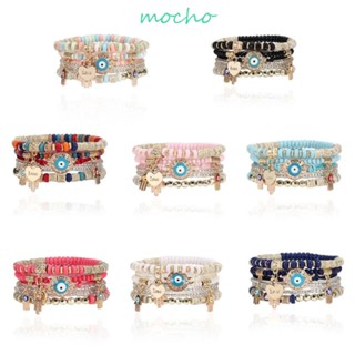 Mocho สร้อยข้อมือ แฮนด์เมด หลายชั้น สไตล์โบฮีเมียน ปรับได้ 6 ชิ้น / ชุด สําหรับของขวัญวันวาเลนไทน์