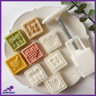 4 ชิ้น/เซ็ตวันวาเลนไทน์ Mooncake แม่พิมพ์หัวใจ Bow Tie Arrow รูปแบบคุกกี้แสตมป์พลาสติก Abs นำกลับมาใช้ใหม่ Pastry Mould - AME1 -AME1