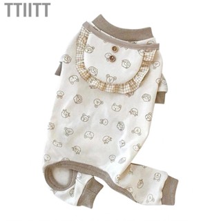 Ttiitt Dog Home Clothes  Prevent Cold Neat Line Acrylic Fibers Breathable Moisture Absorbing Skin Friendly with Saliva Towel for Pet