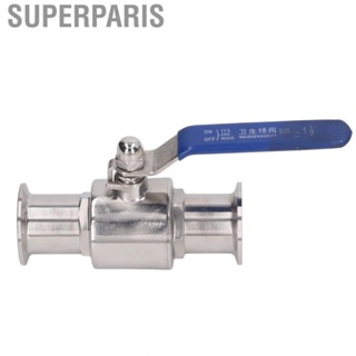 Superparis Clamp Ball Valve with Handle 304 Stainless Steel Quick Connect Plumbing for Control