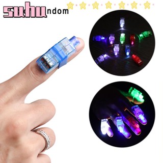 Suhuhd แหวนเรืองแสง ลายการ์ตูนตลก มีไฟ LED 5 10 ชิ้น