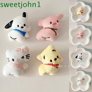 Sweetjohn เข็มกลัด ตุ๊กตาการ์ตูนแมว หมีพูห์ 3D ขนาดเล็ก อุปกรณ์เสริม สําหรับตกแต่ง