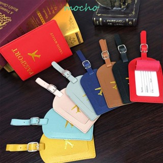 Mocho ปกหนังสือเดินทาง เครื่องบิน เช็คอิน ที่มีสีสัน อุปกรณ์เสริมการเดินทาง ซองใส่พาสปอร์ต สัมภาระ ขึ้นเครื่องบิน ป้ายชื่อ ที่อยู่ ที่อยู่ เครื่องบิน กระเป๋าเดินทาง