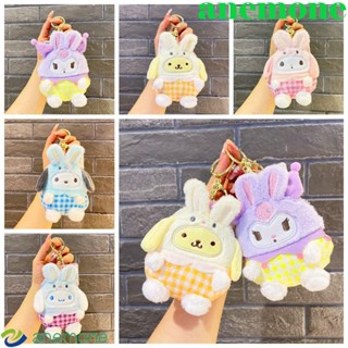 กระเป๋าใส่เหรียญ ANEMONE Kuromi Cinnamoroll Pochacco แบบพกพา พร้อมพวงกุญแจ