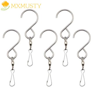 Mxmusty ตะขอแขวนสเตนเลส รูปตัว S หมุนได้ 360 องศา ทนทาน สําหรับปาร์ตี้ 10 ชิ้น