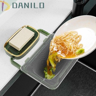 Danilo 2 In1 ที่กรองอ่างล้างจาน พลาสติก พับได้ ชั้นวางท่อระบายน้ํา แขวน อเนกประสงค์ ป้องกันการอุดตัน ฟองน้ําล้างผัก ผลไม้