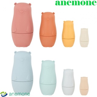 Anemone ตุ๊กตาเพนกวิน รัสเซีย Matryoshka ซิลิโคน ของเล่นงานฝีมือ สําหรับเด็กวัยหัดเดิน 4 ชิ้น ต่อชุด