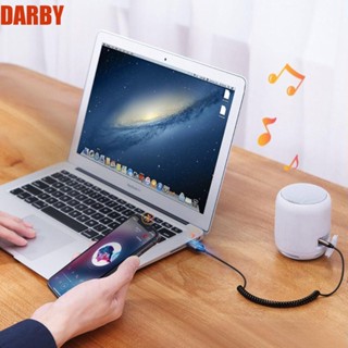 Darby ตัวรับสัญญาณบลูทูธไร้สาย TPE บลูทูธ 5.0 AUX USB เป็นแจ็ค 3.5 มม. สําหรับรถยนต์