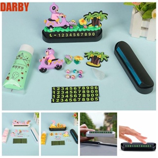 Darby ป้ายหมายเลขจอดรถ ลายการ์ตูนน่ารัก แฮนด์เมด Diy สําหรับเด็ก