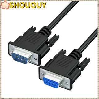 Shououy RS232 สายเคเบิลโปรเจคเตอร์ ตัวผู้ เป็นตัวเมีย 9 Pin DB9