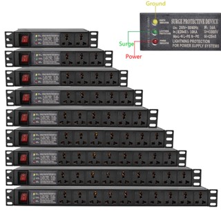 Pdu ปลั๊ก EU UK US AU ป้องกันไฟกระชาก 2-7 ทาง