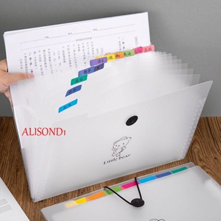 Alisond1 กระเป๋าออแกไนเซอร์ แบบใส ความจุขนาดใหญ่ สําหรับใส่จัดเก็บเอกสาร ใบเสร็จ บัตร กระดาษทดสอบ