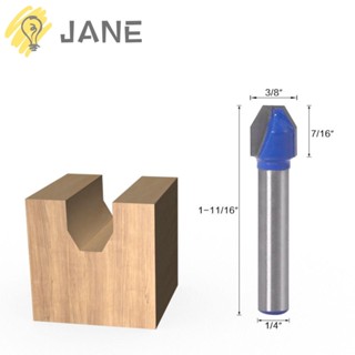 Jane ดอกสว่านเราเตอร์ 90 องศา ก้าน V 1/4 ประสิทธิภาพสูง สําหรับงานไม้