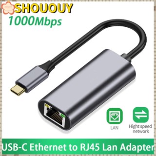 Shououy อะแดปเตอร์การ์ดอีเธอร์เน็ตภายนอก 1000Mbps USB 3.1