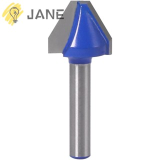 Jane ดอกสว่านเราเตอร์ 60 องศา ก้านแบน 1/4 ประสิทธิภาพสูง สําหรับงานไม้