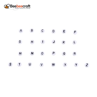 ลูกปัดอะคริลิค ลายตัวอักษร A~Z 7x4 มม. รู 1 มม. 26 ตัวอักษร 15 กรัม ต่อตัวอักษร 390 กรัม ต่อชุด 1 ชุด