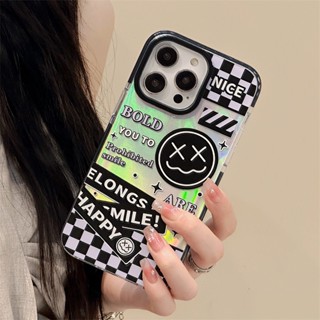 [พร้อมส่ง] เคสโทรศัพท์มือถือ แบบกระดาษแข็ง วงกลม สองสี สร้างสรรค์ สําหรับ Apple iPhone 15 14 13 12 11 PROMAX XS XR XSMAX SE2020 6 7 8PLUS MINI