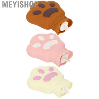 Meyishop Hot Water Bag Silicone Compress Portable Cartoon Bear Paw Leakproof Microwav