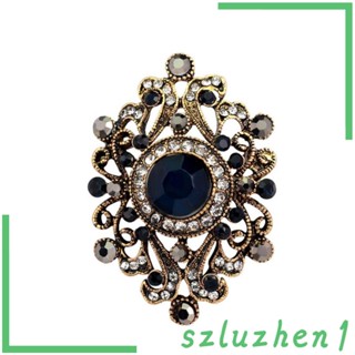 [Szluzhen1] เครื่องประดับแฟชั่น วินเทจ เพชรเทียม คริสตัล เข็มกลัด Pin สําหรับผู้หญิง ของขวัญ