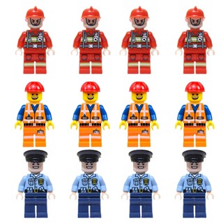 ชุดฟิกเกอร์ตัวผู้ The Police Firemen คลาสสิก ขนาดเล็ก เหมาะกับของขวัญ สําหรับเก็บสะสม 12 ชิ้น