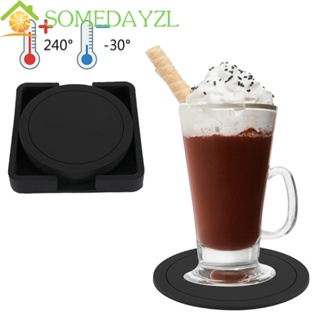 Somedayzl แผ่นรองแก้วกาแฟ ทรงกลม ทนความร้อน สําหรับตกแต่งบ้าน