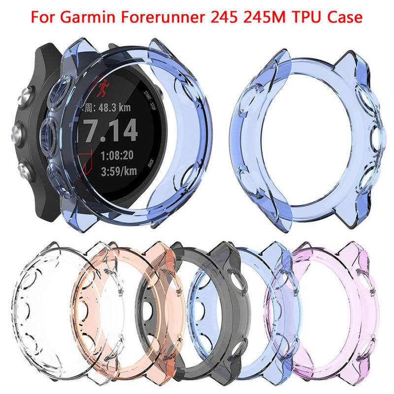 สําหรับผู้เบิกทาง Garmin 245/245M กรณีฝาครอบป้องกัน Soft TPU กรอบขอบ Shell Protector กันชน