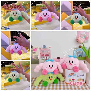 พวงกุญแจ จี้ตุ๊กตาฟิกเกอร์อนิเมะ Star Kirby Muscle Kirby สีชมพู สําหรับกระเป๋านักเรียน