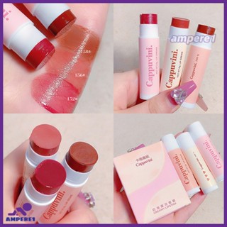 ลิปบาล์มให้ความชุ่มชื้น Cappuvini Tri-color ให้ความชุ่มชื้นทำให้ขอบปากจางลง Lip Beauty -AME1