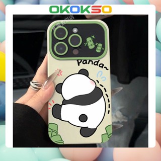 [Okso] เคสโทรศัพท์มือถือแบบนิ่ม กันกระแทก ลายการ์ตูนแพนด้า สไตล์ใหม่ สําหรับ OPPO Reno9 Reno8 Reno7pro reno6 5