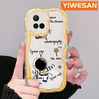 เคสโทรศัพท์มือถือ ซิลิโคนนุ่ม ใส ลายการ์ตูนนักบินอวกาศน่ารัก สําหรับ VIVO Y21 2021 Y21G Y33s Y21s Y21e Y21a Y21t T1x 4G