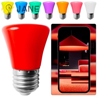 Jane หลอดไฟ LED E27 รูปเห็ดฟลัช 2023 8 สี 2W ABS ทนทาน สําหรับตกแต่งบ้าน