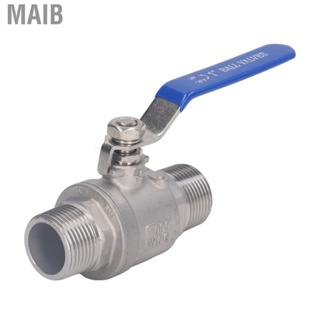 Maib Double Male Thread Ball Valve Stainless Steel NPT Heavy Duty Water