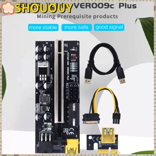 Shououy Riser X1 X16 SATA to USB 3.0 สายเคเบิ้ล PCI Express Marquee LED