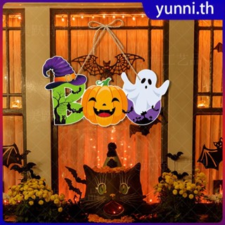 5 ประเภทฮาโลวีนประตูหน้าแขวนจี้ฟักทองผีค้างคาวแบนเนอร์ตกแต่งประตู Happy Halloween Ghost Festival Party Decor Yunni