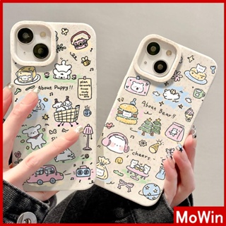 Mowin - เข้ากันได้สำหรับ เคสไอโฟน เคสไอโฟน11 เคส iphone 11 เป็นมิตรกับสิ่งแวดล้อมเคสสีขาวนุ่มปกป้องกล้องป้องกันการกระแทกรถเข็นสุนัขเข้ากันได้กับ iPhone 13 Pro max 12 Pro Max 11 XR XS 7 8Plus