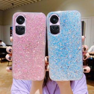 ใหม่ เคสโทรศัพท์OPPO Reno10 Reno 10 Pro Reno10 Pro+ 5G 2023มือถือ ซิลิโคนใส ประดับเลื่อม กลิตเตอร์ แวววาว สําหรับ เคสOPPO Reno10 Pro 5G