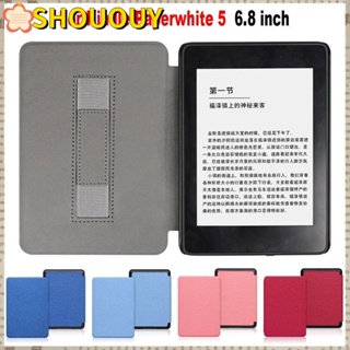 Shououy เคสหนัง PU กันกระแทก 6.8 นิ้ว 11th Generation สําหรับ Kindle Paperwhite 5